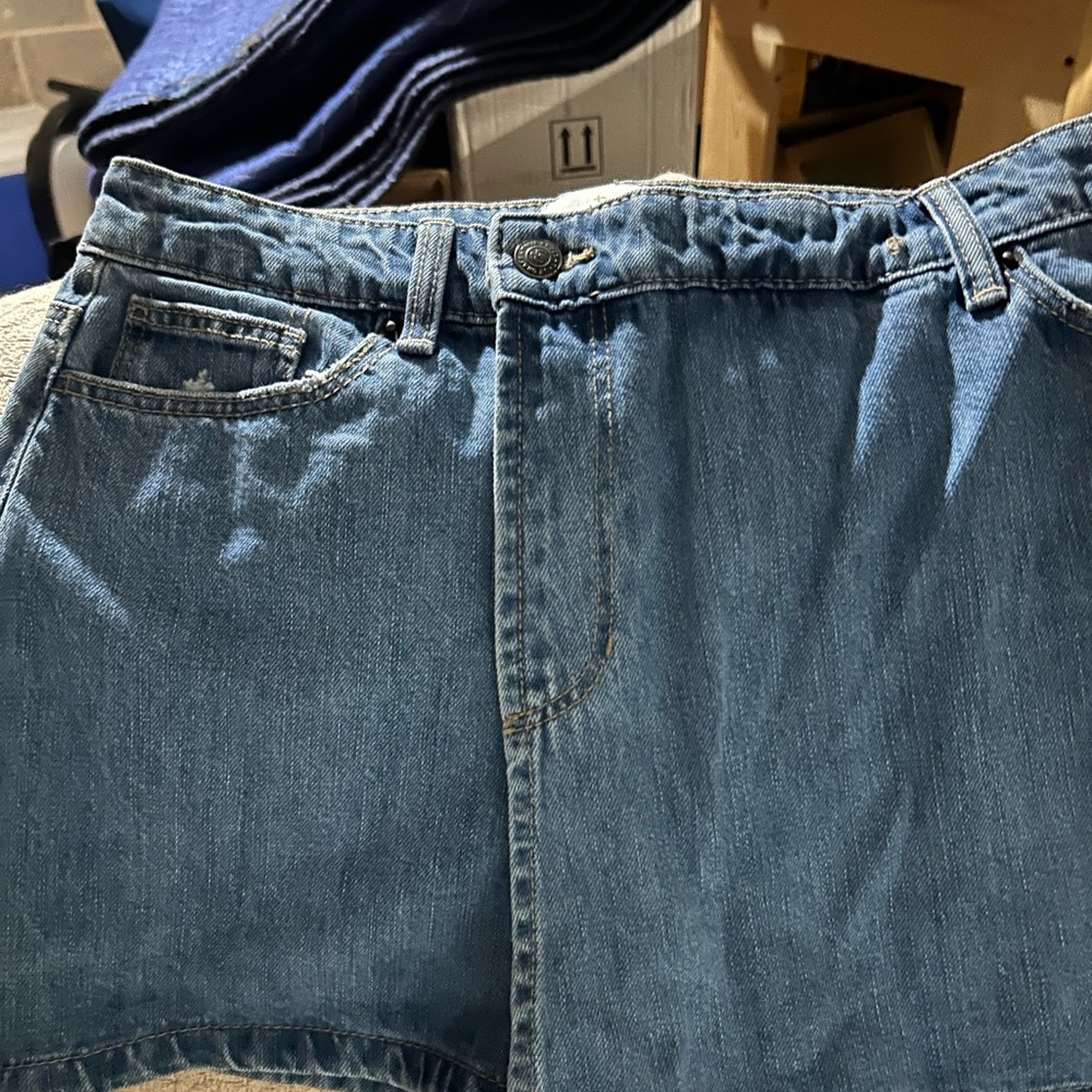 Blue Denim Jeans Skorts